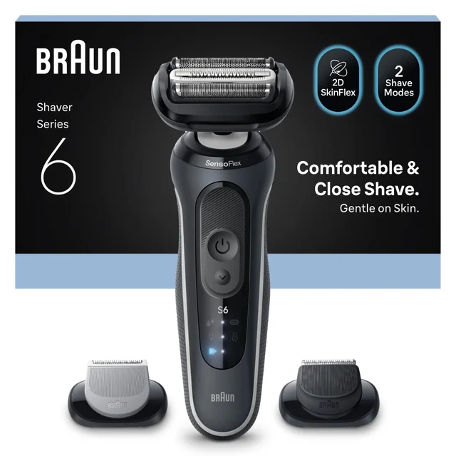 Braun Series 6 Rasierer 62-G1650s, +2 Aufsätze