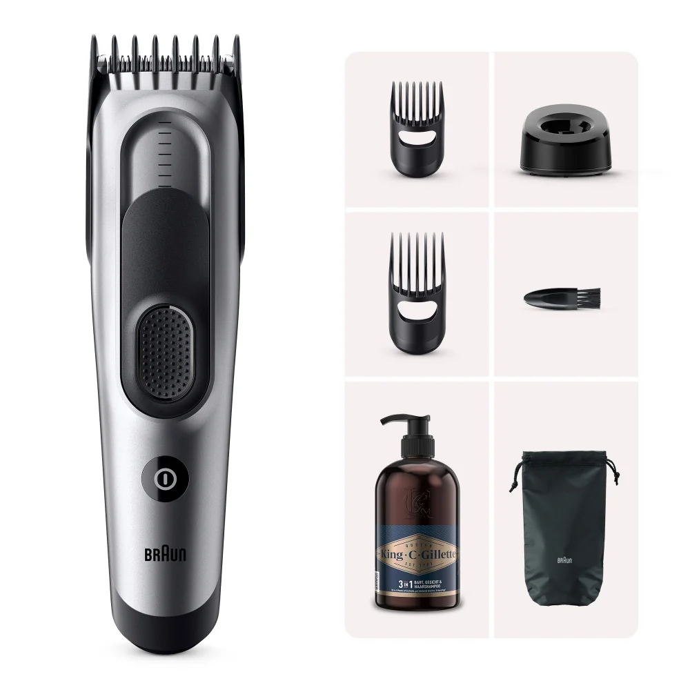 Braun Bundle: Haarschneider HC7590 & King C. Gillette Bartpflege Bild 1