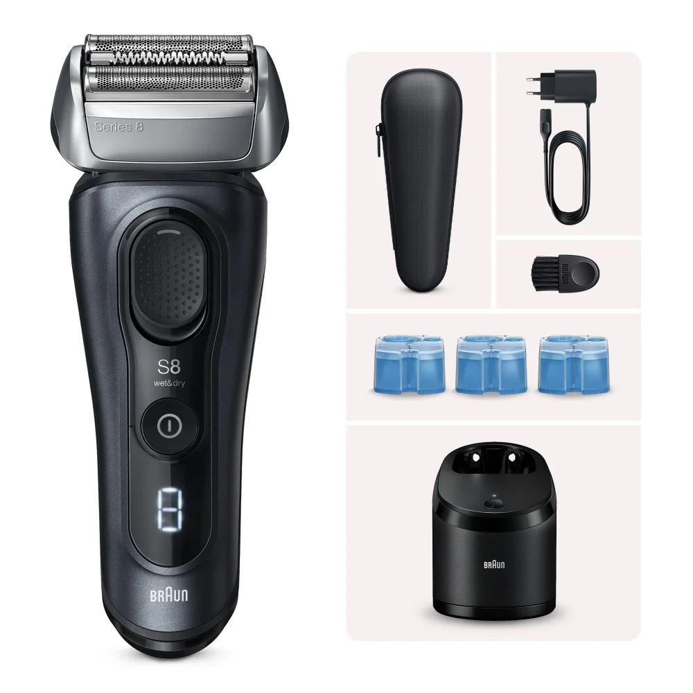 Braun Bundle: Elektrorasierer 8663cc, Reinigungskartuschen 2er-Pack Bild 1