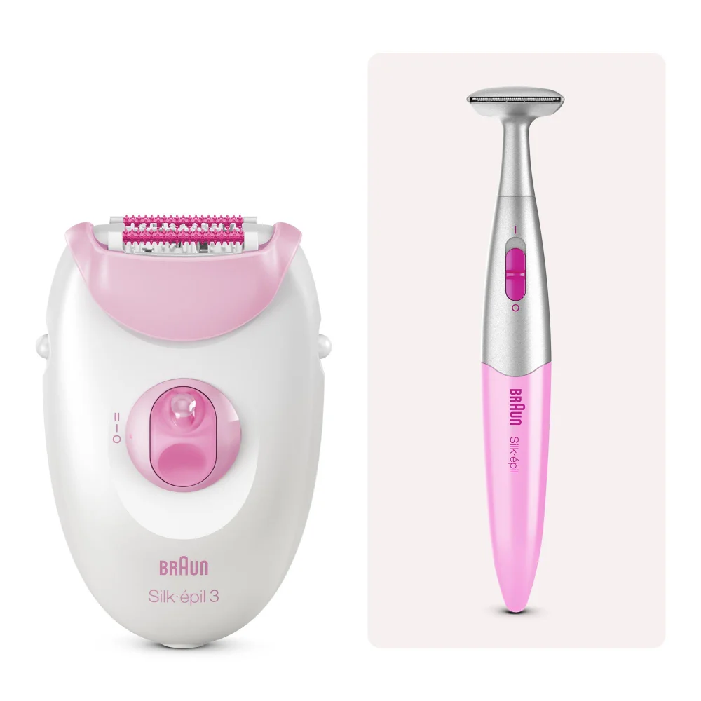 Braun Silk-épil 3 Epilierer und separater Trimmer.