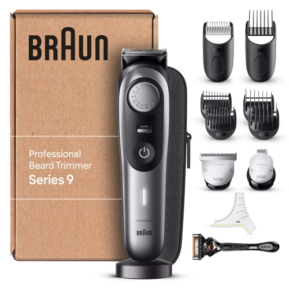 Braun Beard Trimmer BT9440, Trimmer With Barber Tools And 180-min Runtime Bild 1