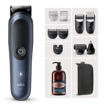Braun Bundle: Rasierer Series 7 All-In-One Style Kit AIO7540 + King C. Gillette Bartshampoo 350 ml