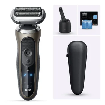 Braun Bundle: Rasierer Series 7 72-C7650cc Titanum Gold +Nachfüllkartuschen 2er-Pack