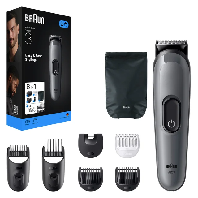 Braun Series 3 All-In-One Style Kit AIO3540 mit King C. Gillette Bartshampoo