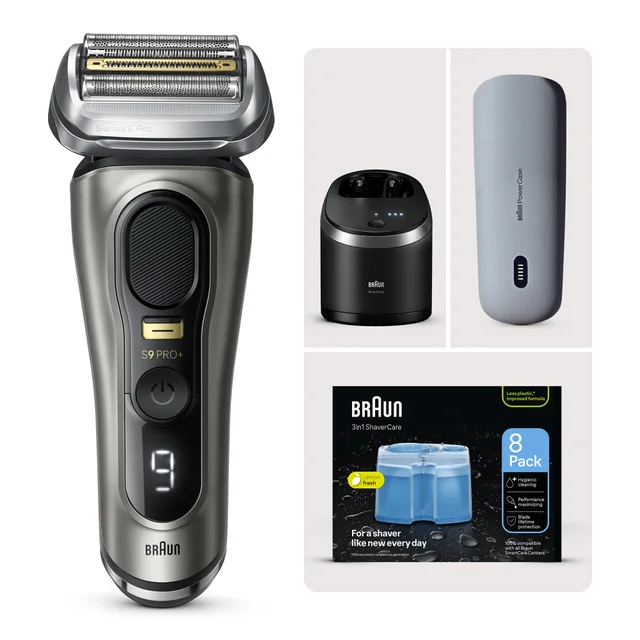 Braun Series 9 9575cc Elektrorasierer Wet & Dry mit Nachfüllkartuschen 8er-Pack