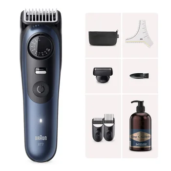Braun Bundle: Series 7 Barttrimmer BT7520 + King C. Gilette Bartshampoo 350ml