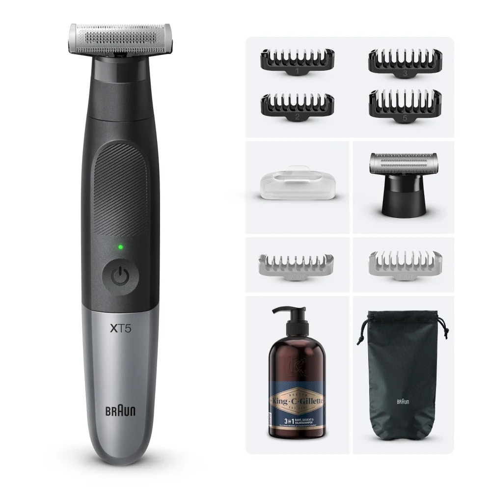 Braun Series X XT5200 Trimmer & King C. Gillette Bartshampoo 350 ML Bild 1
