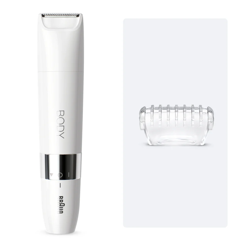 Braun Body Mini-Trimmer BS1000 - Körperhaarentfernung für Frauen und Männer, Weiß Bild 1