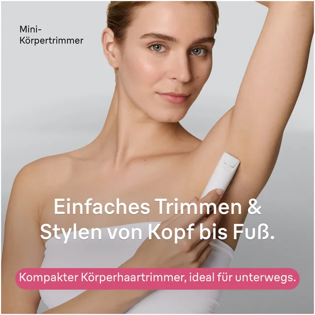 Braun Body Mini-Trimmer BS1000 - Körperhaarentfernung für Frauen und Männer, Weiß