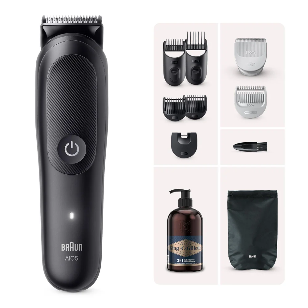 Braun Bundle: Series 5 All-In-One Style Kit AIO5540 + King C. Gilette Bartshampoo 350ml Bild 1