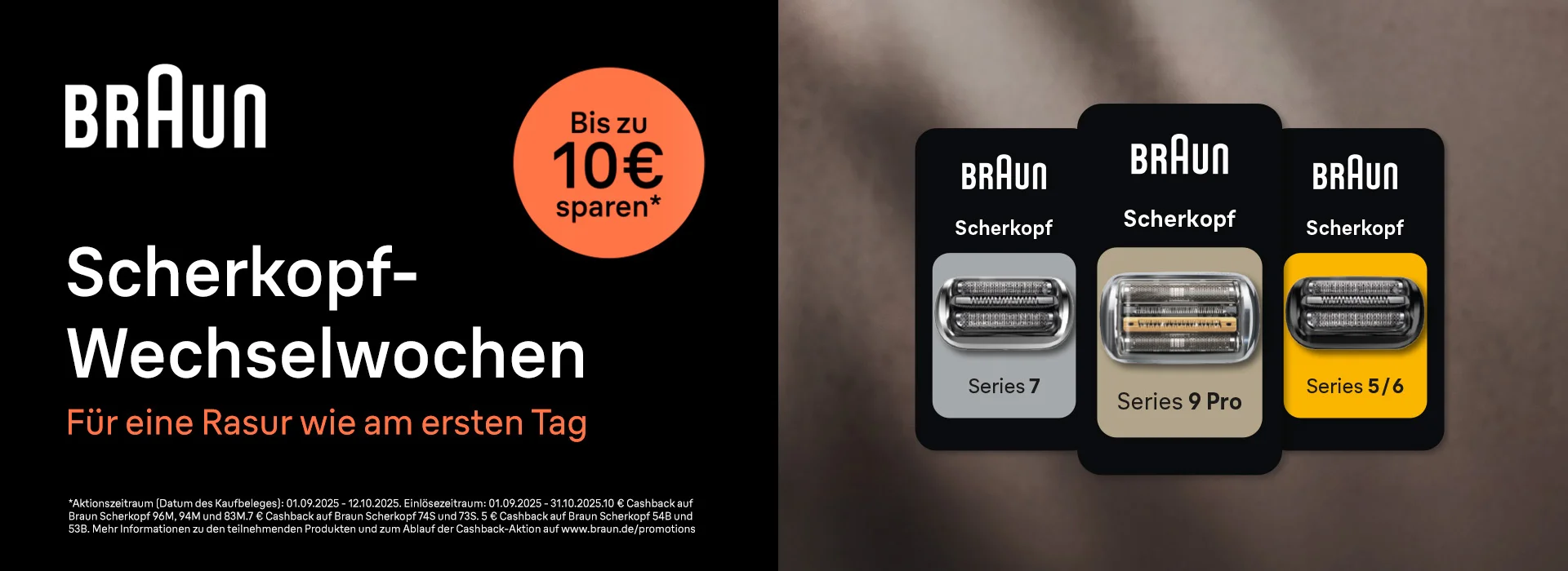 Scherkopf-Wechselwochen Fur eine Rasur wie am ersten Tag.