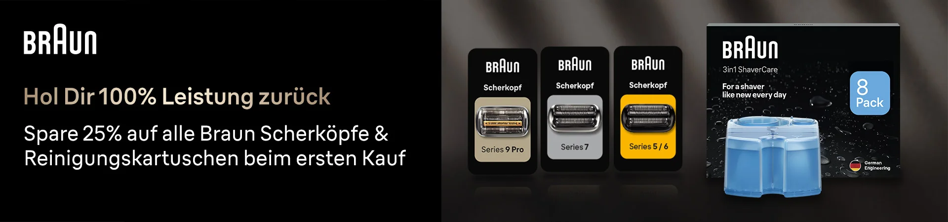 Braun Angebote Rasierzubehör mit bis zu 25 % Rabatt