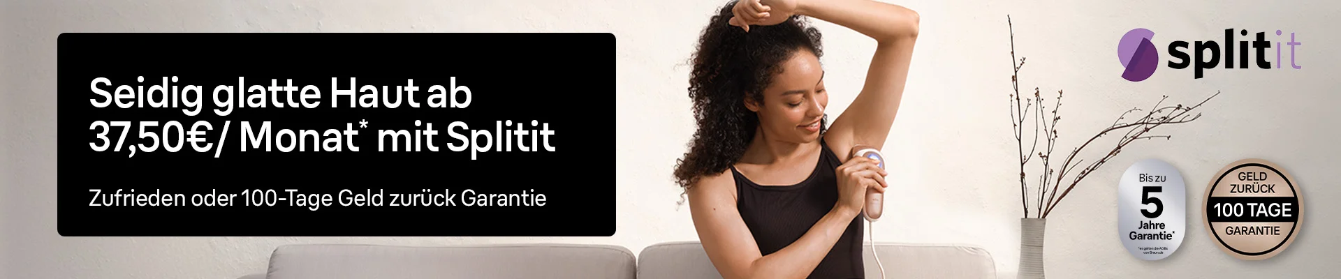 Infografik zeigt, wie Splitit funktioniert und welche Vorteile Sie dadurch erhalten.