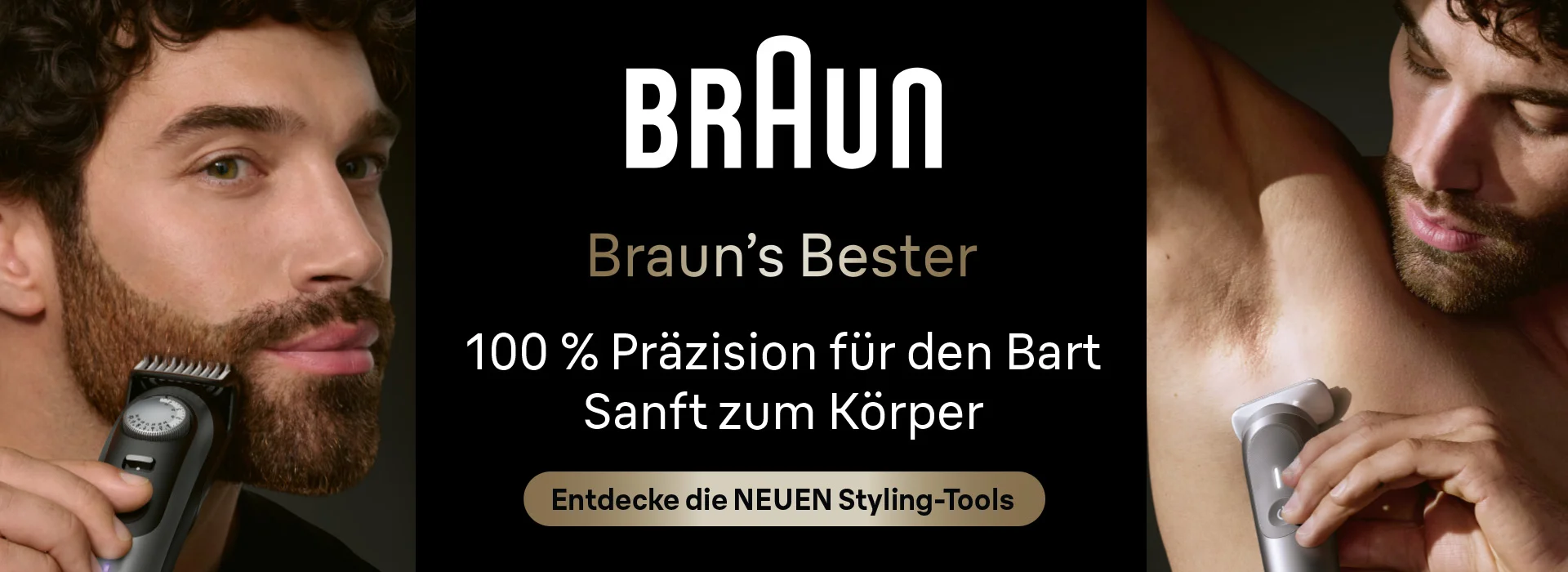 Infografik zeigt die neuen Braun Styling-Tools für Männer