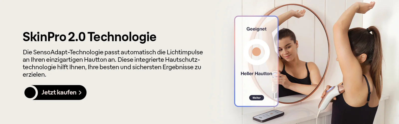 Infografik zur Darstellung der SkinPro 2.0 Technologie des Skin i.expert.