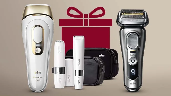 ChatGPT said: Bild zeigt Braun-Produkte mit einem Valentinstagsgeschenk im Hintergrund