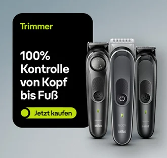 Infografik zeigt Braun Barttrimmer
