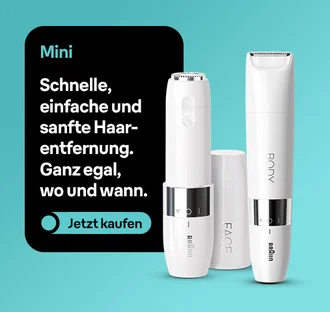 Infografik zeigt Braun Mini-Haarentferner