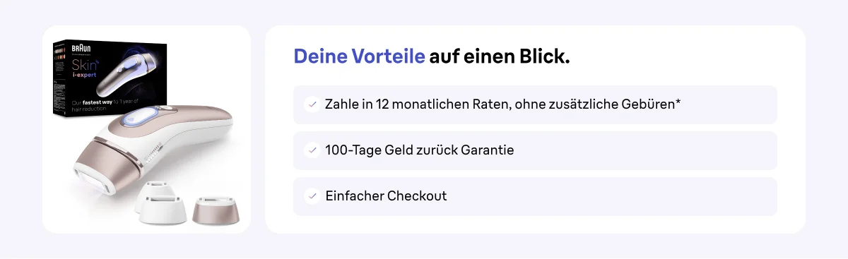 Infografik zeigt die Vorteile der Nutzung von Splitit